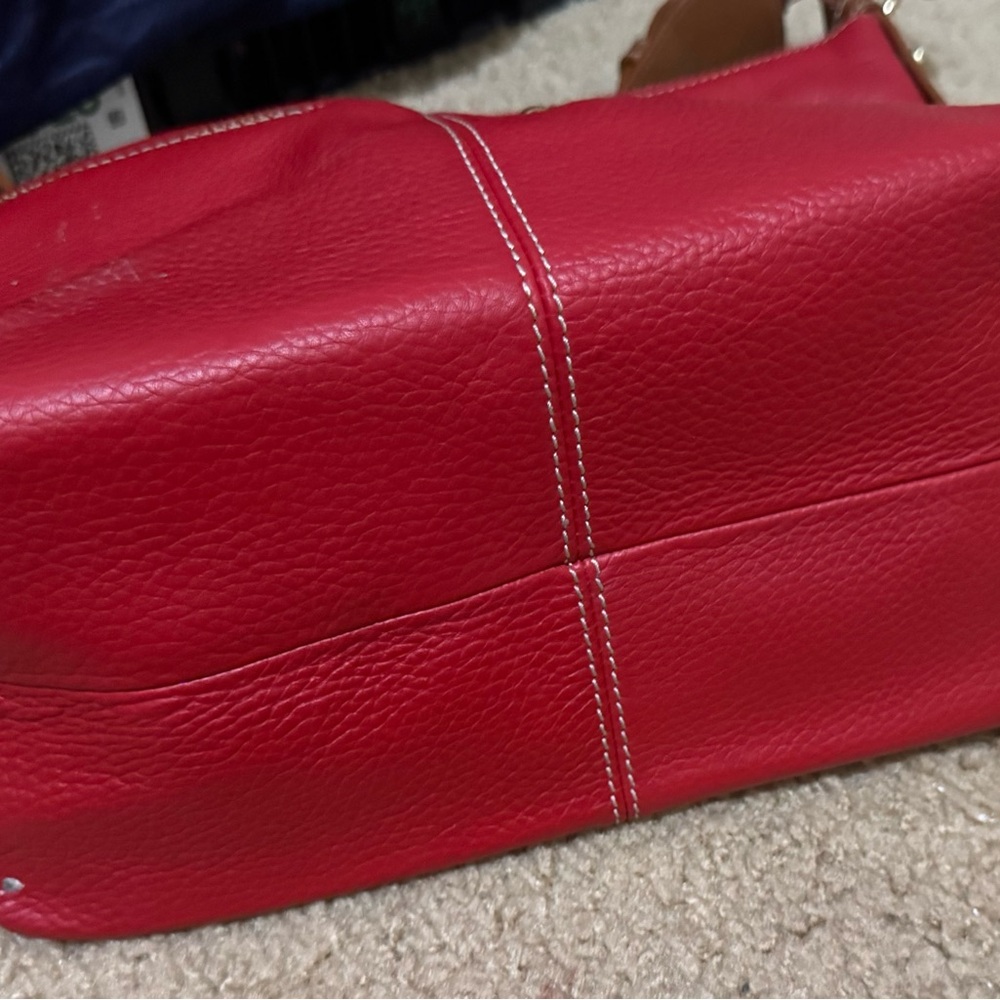Dooney & Bourke.  Elegant Red Leather Handbag